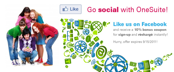 Like us on Facebook to get 10% bonus for sign-up and recharge