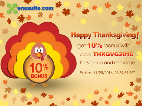 OneSuite 2016 Thanksgiving 10% Coupon Code