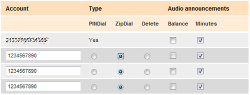 Set up as ZipDial