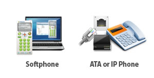 Softphone ATA or IP Phone
